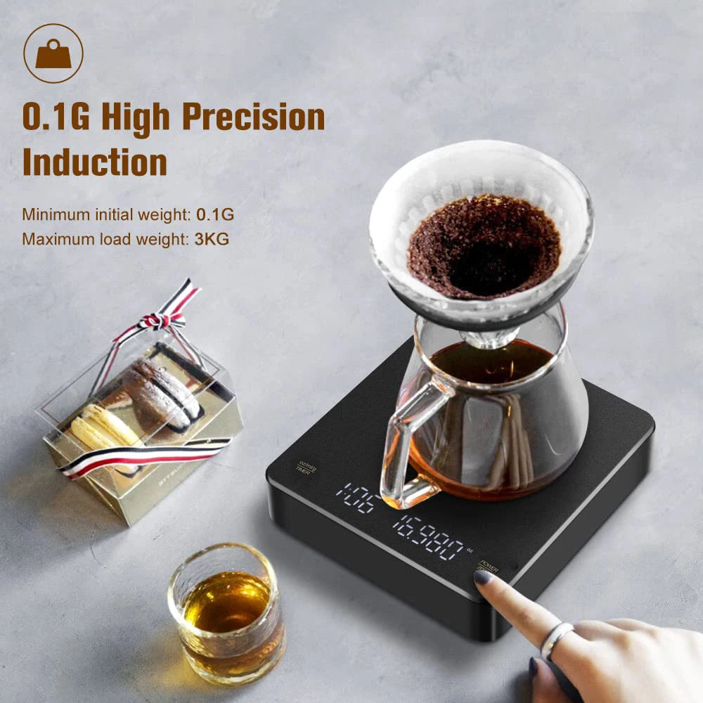 BLACK PRECISION DIGITAL COFFEE SCALE