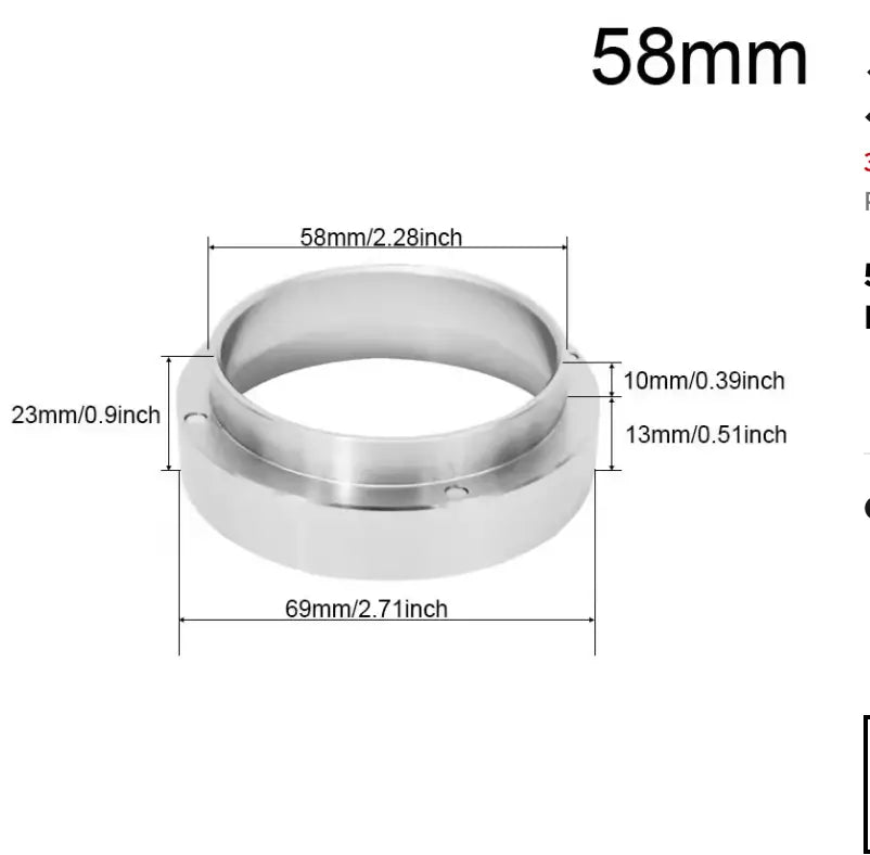ESPRESSO PORTAFILTERS DOSING RING FOR 51mm, 53mm,58mm