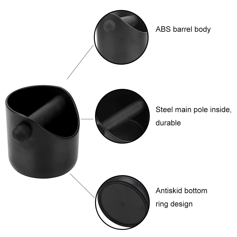 Coffee Knock Box Anti Slip Shock-absorbent Coffee Grind Bin