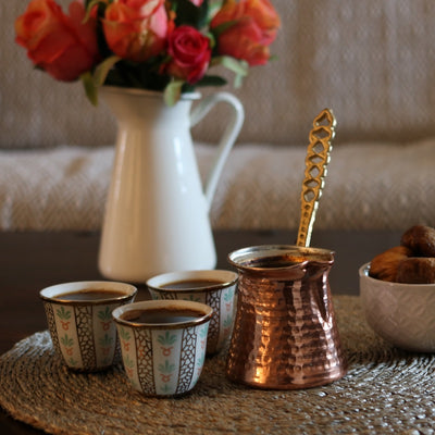Cezve Arabische Türkische Kaffeekanne - gehämmertes Kupfer Ibrik